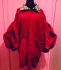Red velvet bomber jacket  - 1