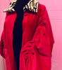 Red velvet bomber jacket  - 4