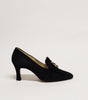 BALLY Black Bow Suede Pump Size 38 - 1