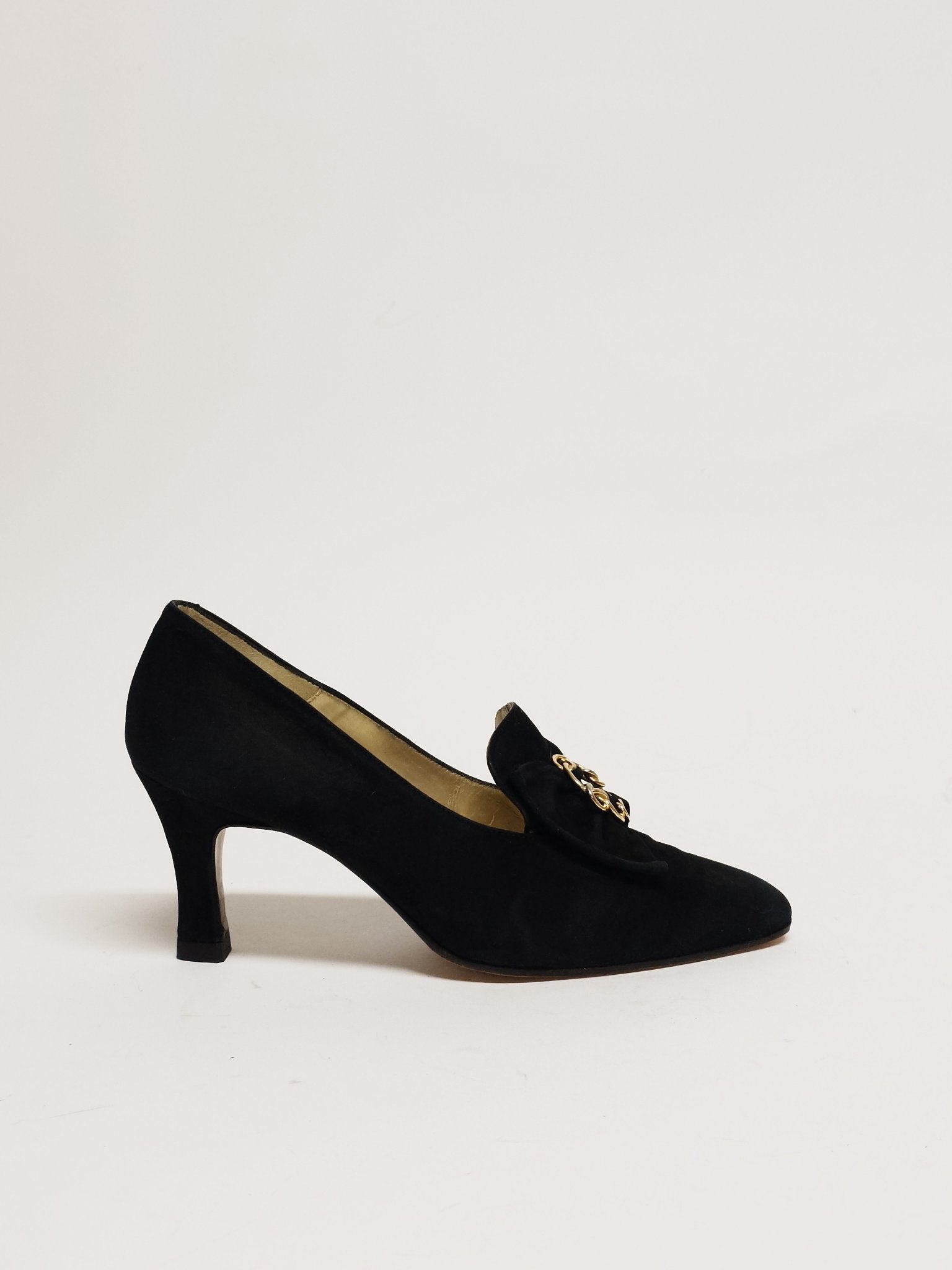 BALLY Black Bow Suede Pump EU 38