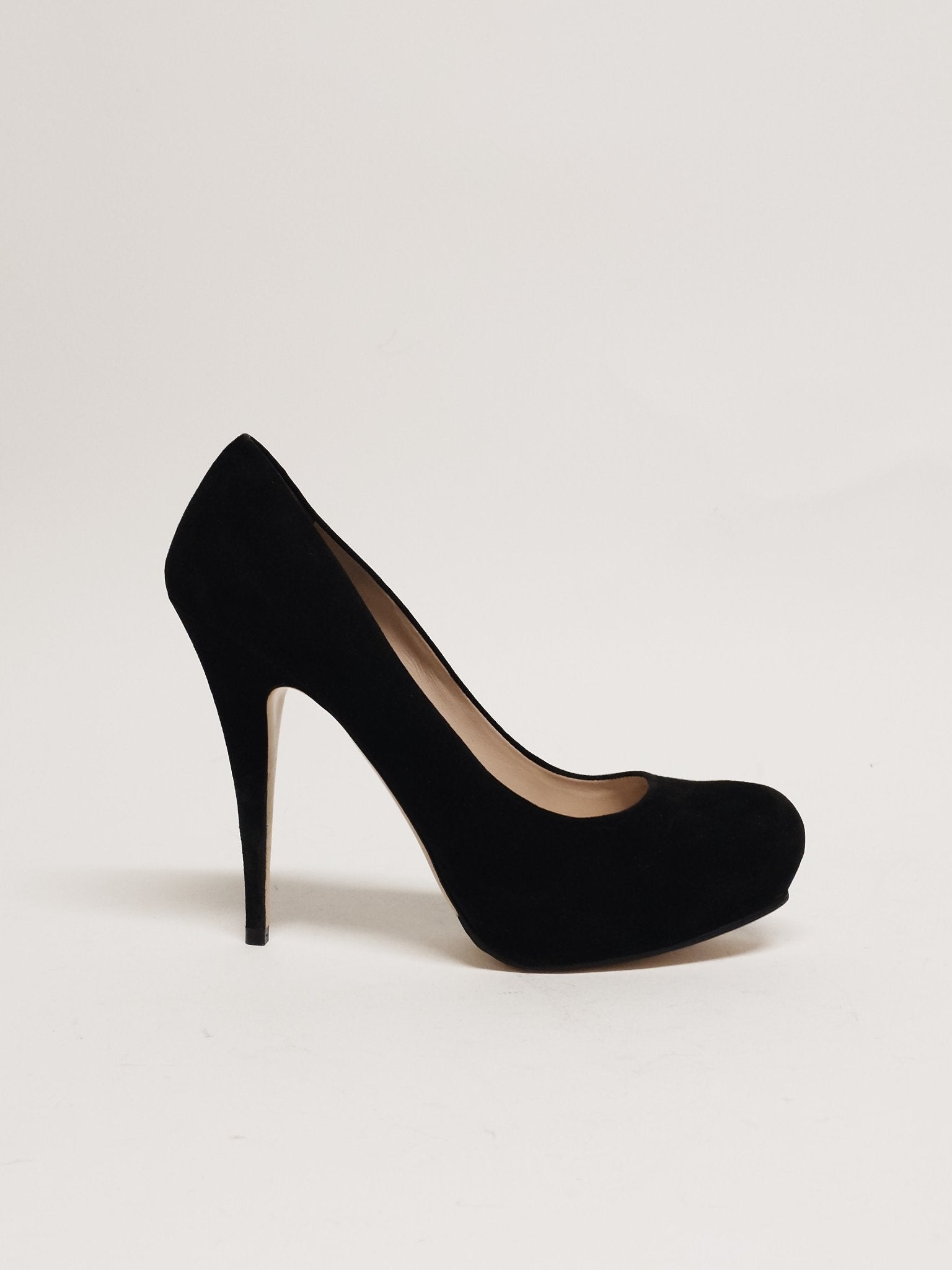 MIU MIU Black Suede Platform Pump EU 41