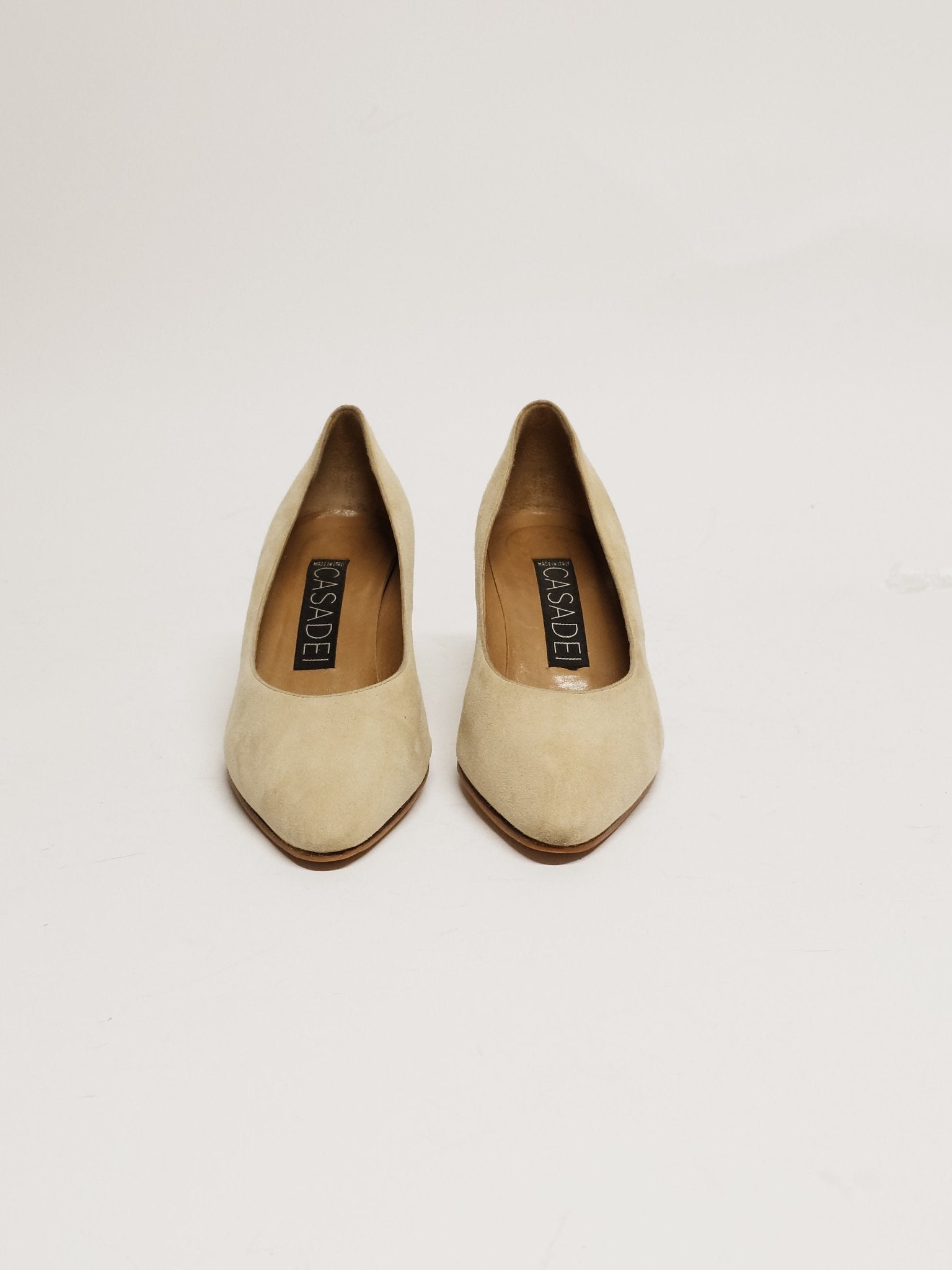 CASADEI Sand Suede Pump Size 38.5 - 3