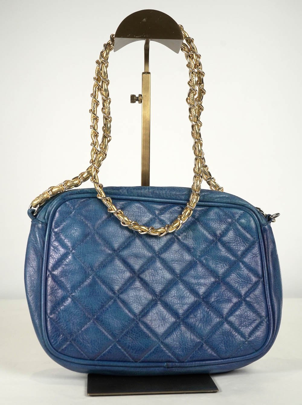 ARTISAN Blue Leather Crossbody Bag