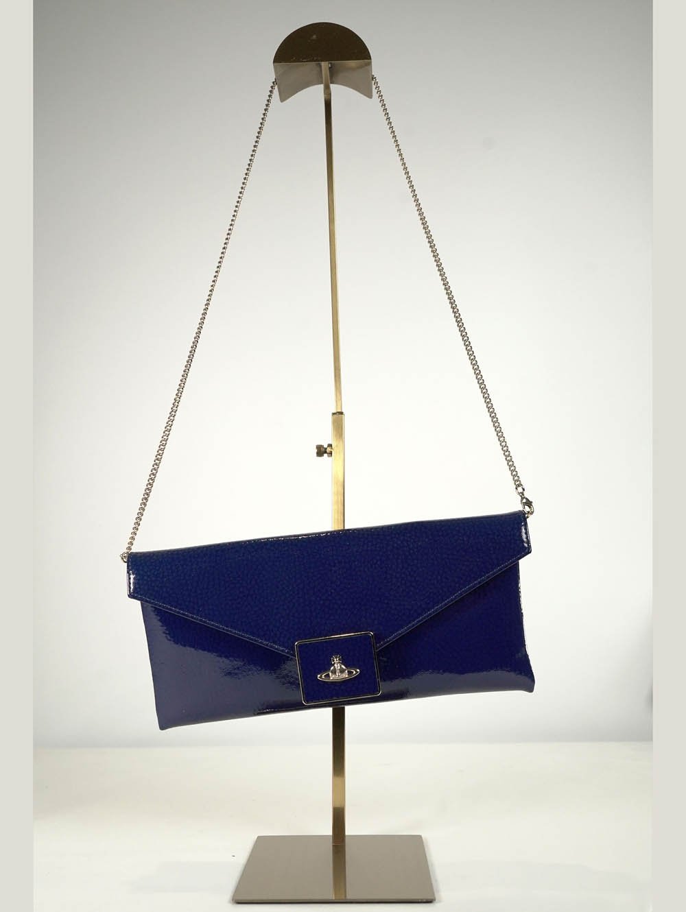 VIVIENNE WESTWOOD Royal Blue Patent Leather Clutch