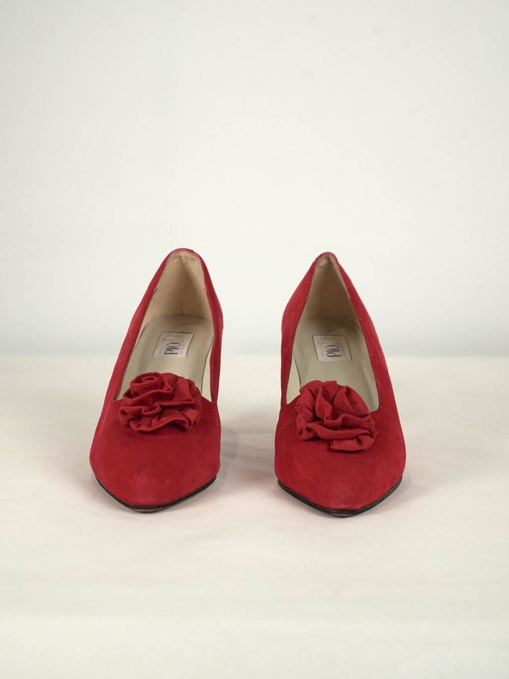 VINTAGE Red Suede Pump EU 36