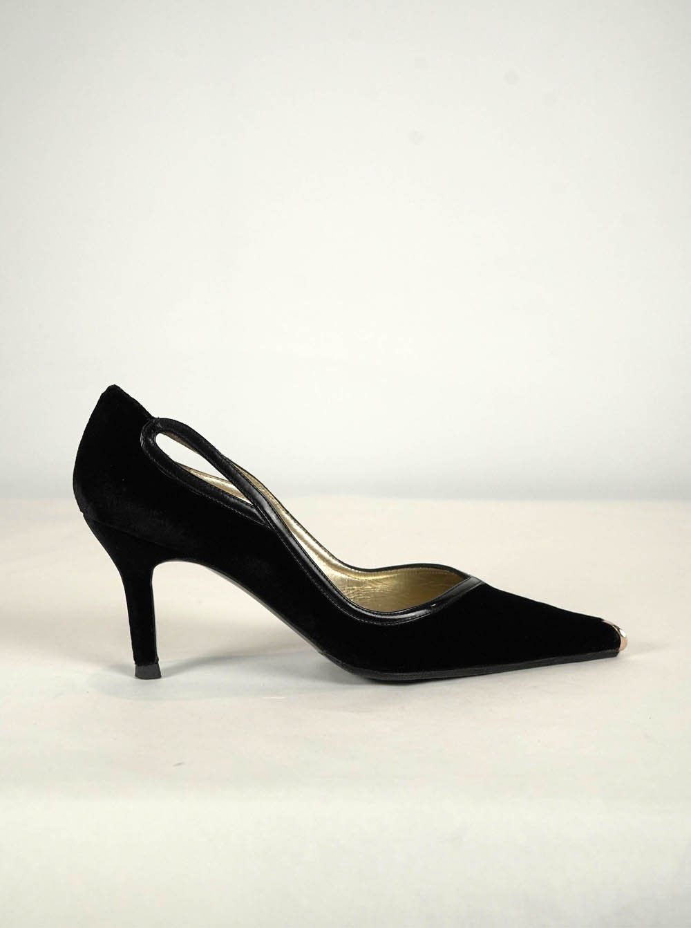 VINTAGE Gold Tip Suede Pump EU 37