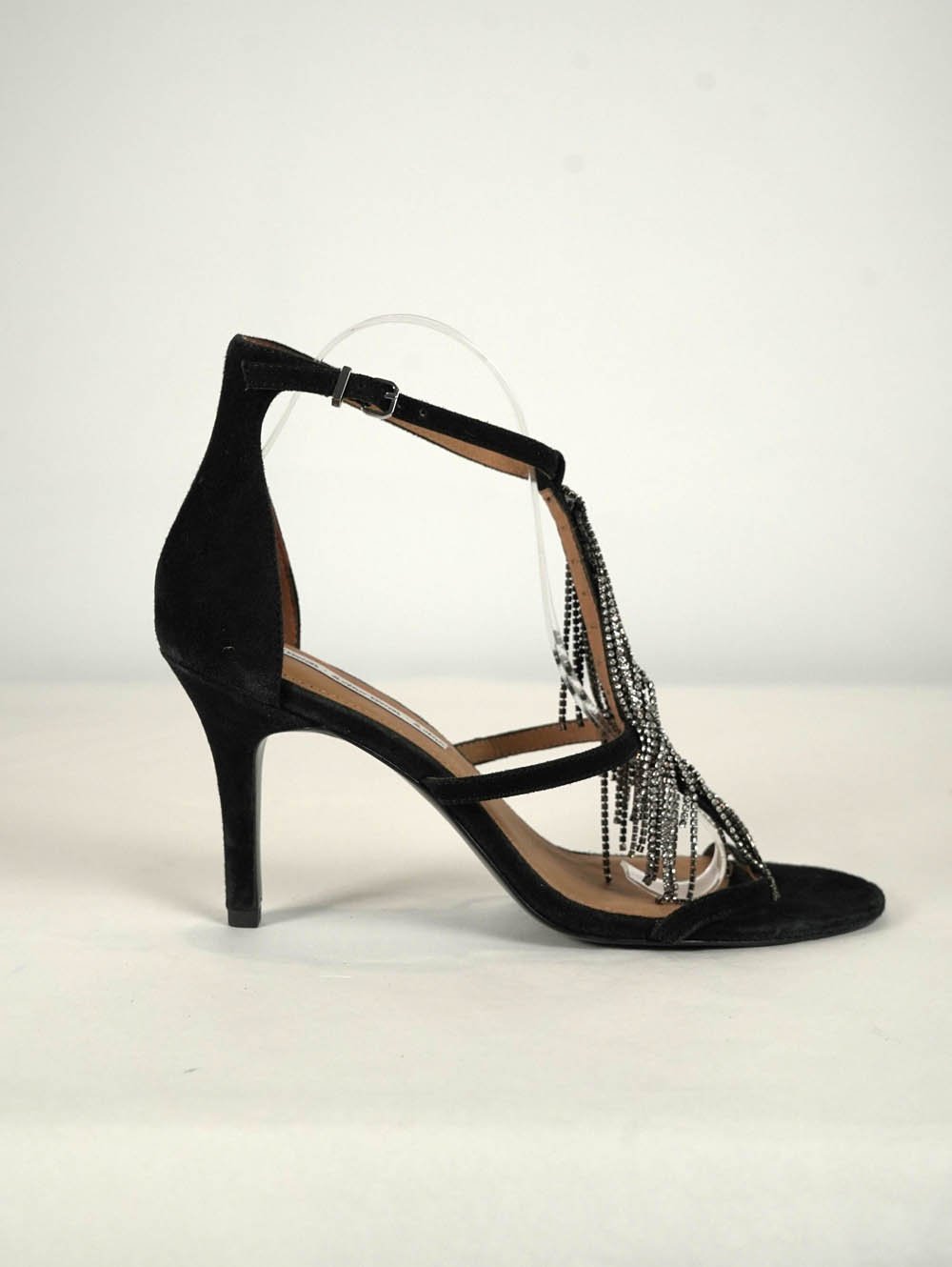 &OTHER STORIES Chain Black Suede Sandal EU 40