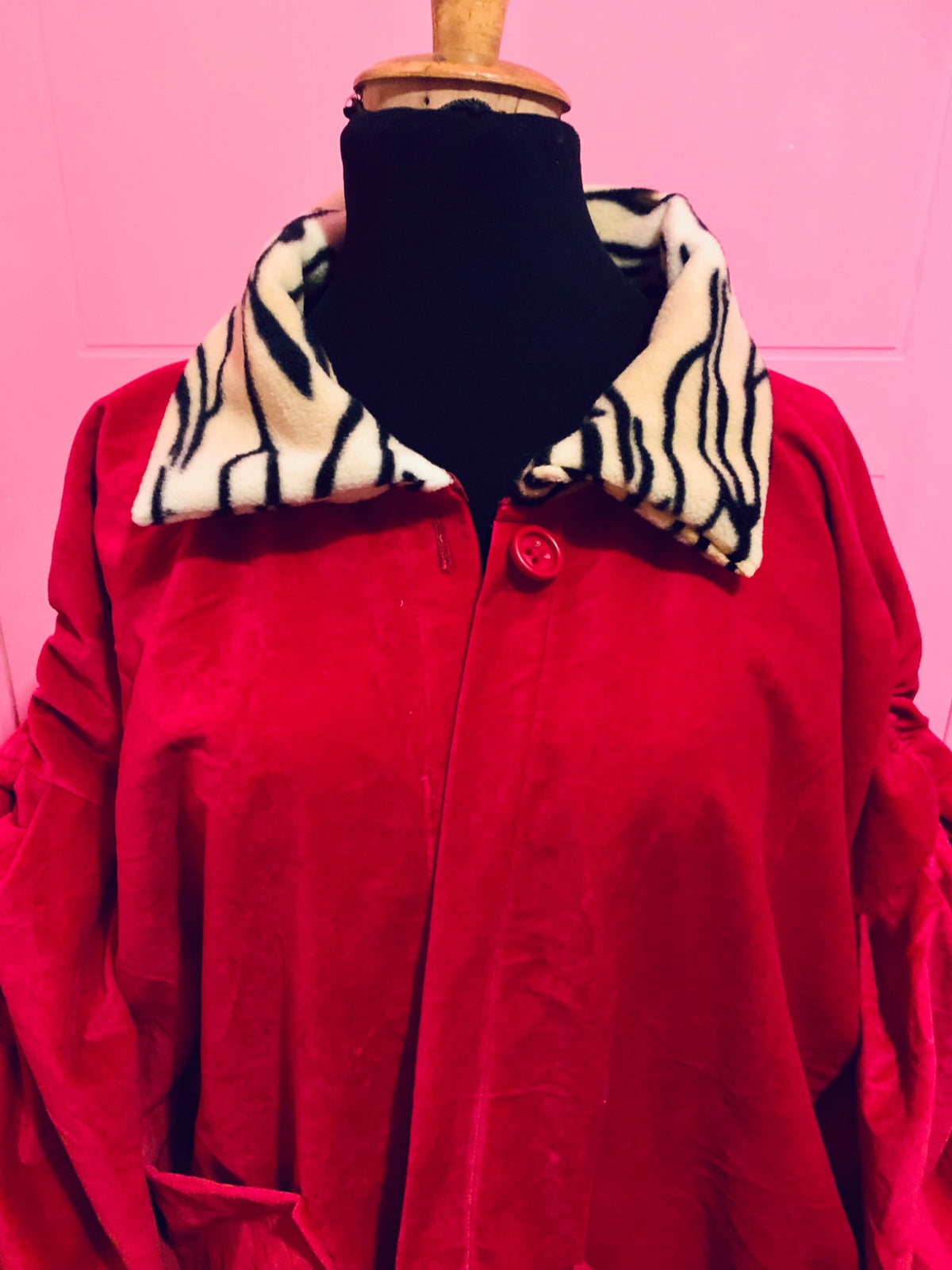 Red velvet bomber jacket  - 2