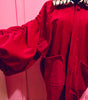 Red velvet bomber jacket  - 3