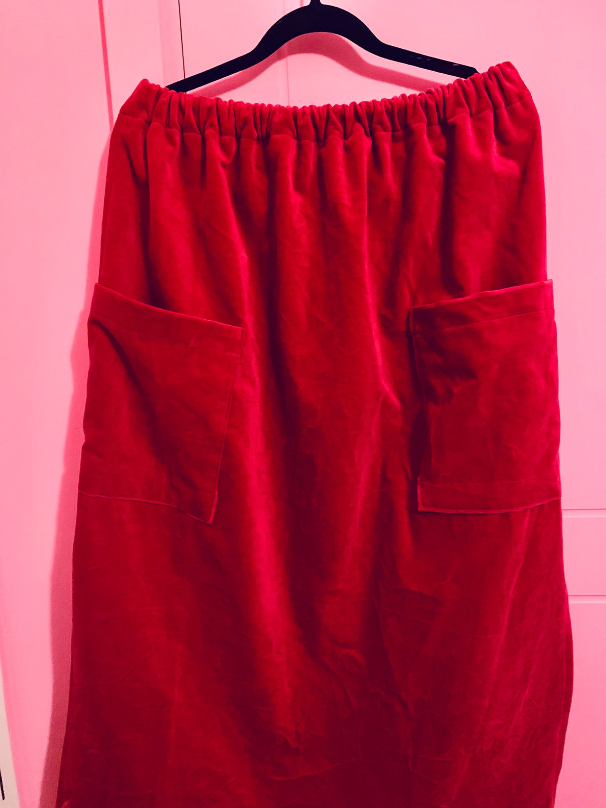 Red velvet skirt  - 3