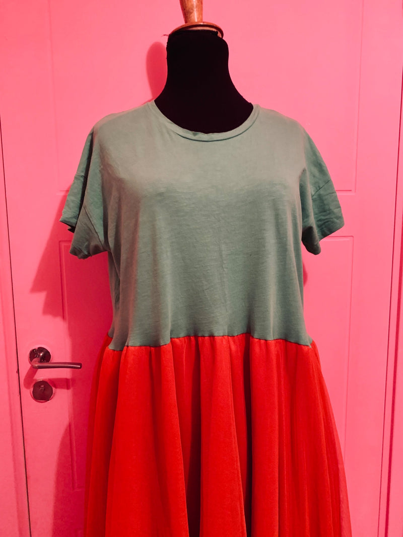 Green & Orange dress M-XL - 2