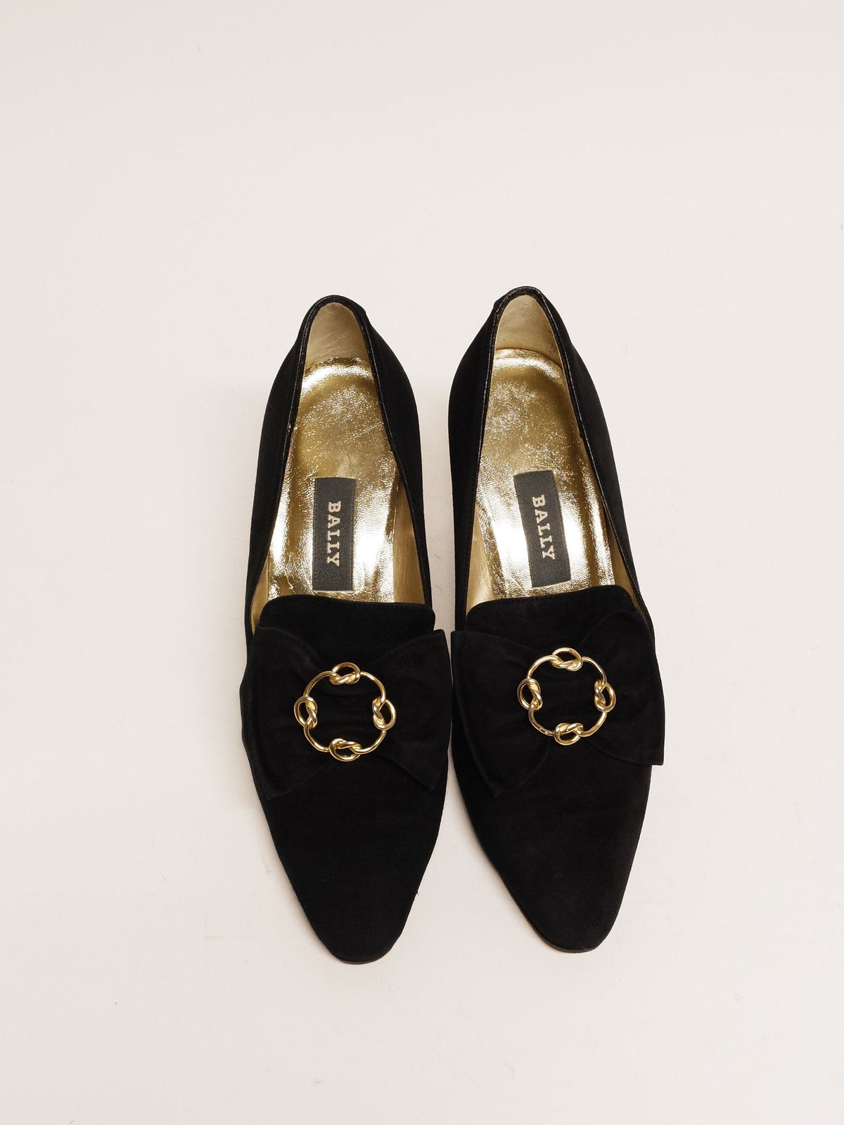 BALLY Black Bow Suede Pump Size 38 - 2