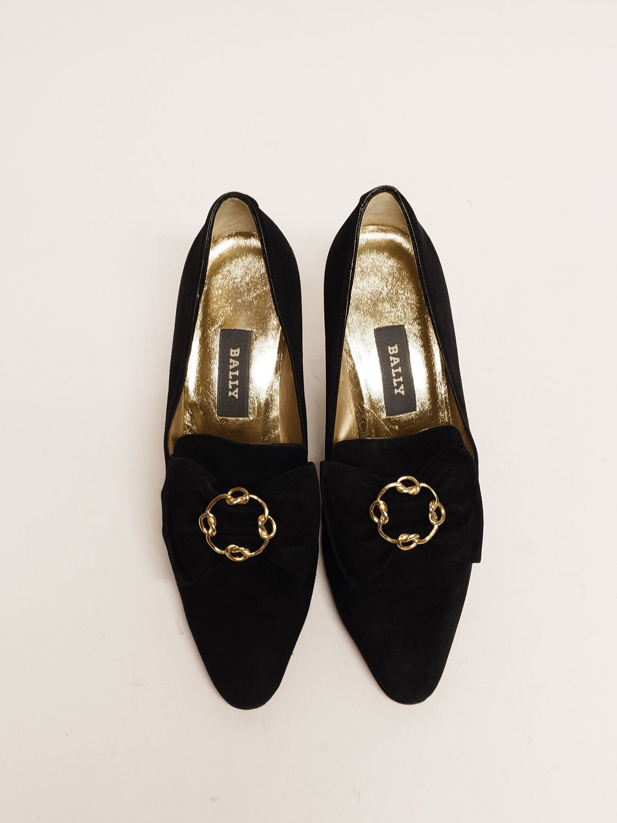 BALLY Black Bow Suede Pump Size 38 - 3