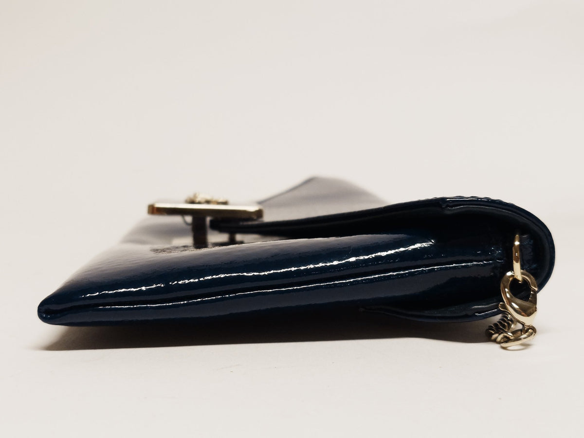 VIVIENNE WESTWOOD Royal Blue Patent Leather Clutch - 8