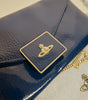 VIVIENNE WESTWOOD Royal Blue Patent Leather Clutch - 9