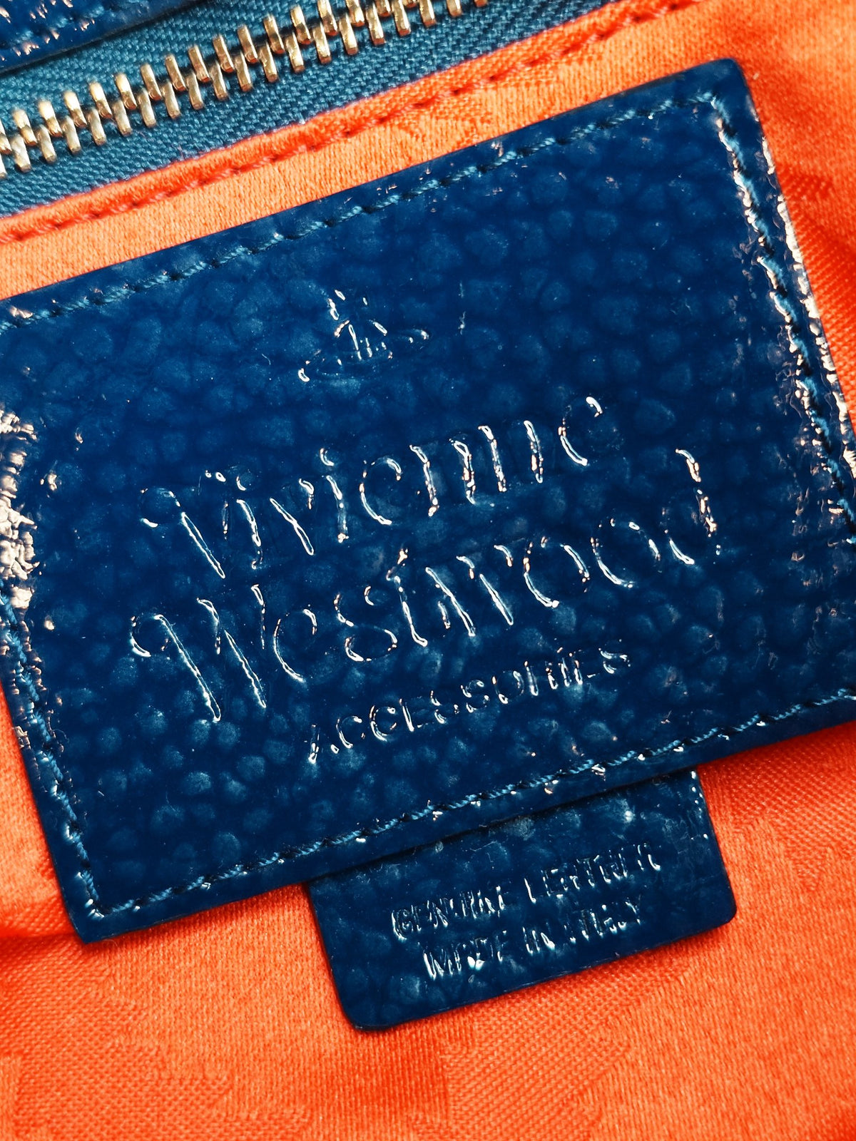 VIVIENNE WESTWOOD Royal Blue Patent Leather Clutch - 10