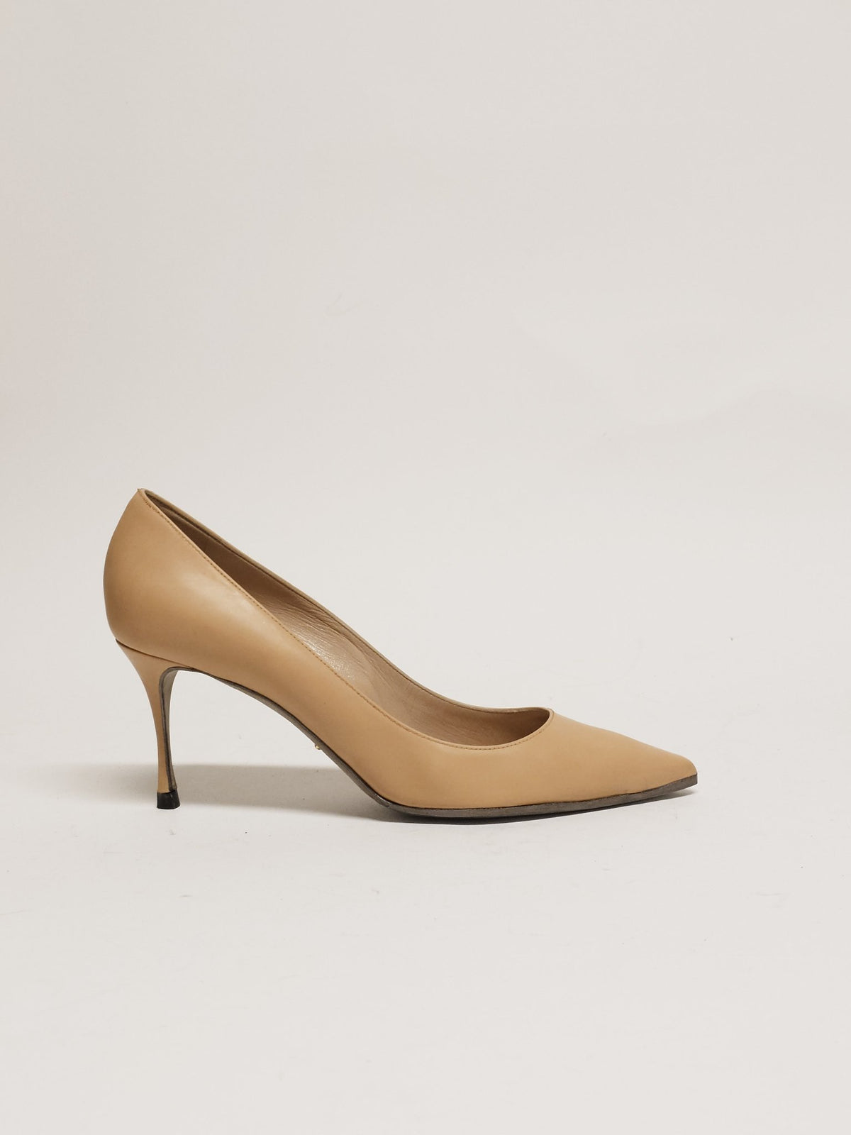 SERGIO ROSSI Salmon Leather Pump Size 39.5 - 1