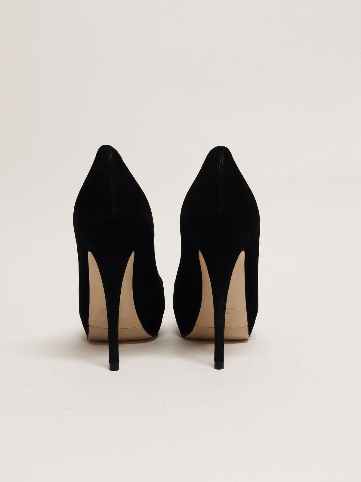 MIU MIU Black Suede Platform Pump Size 41 - 6