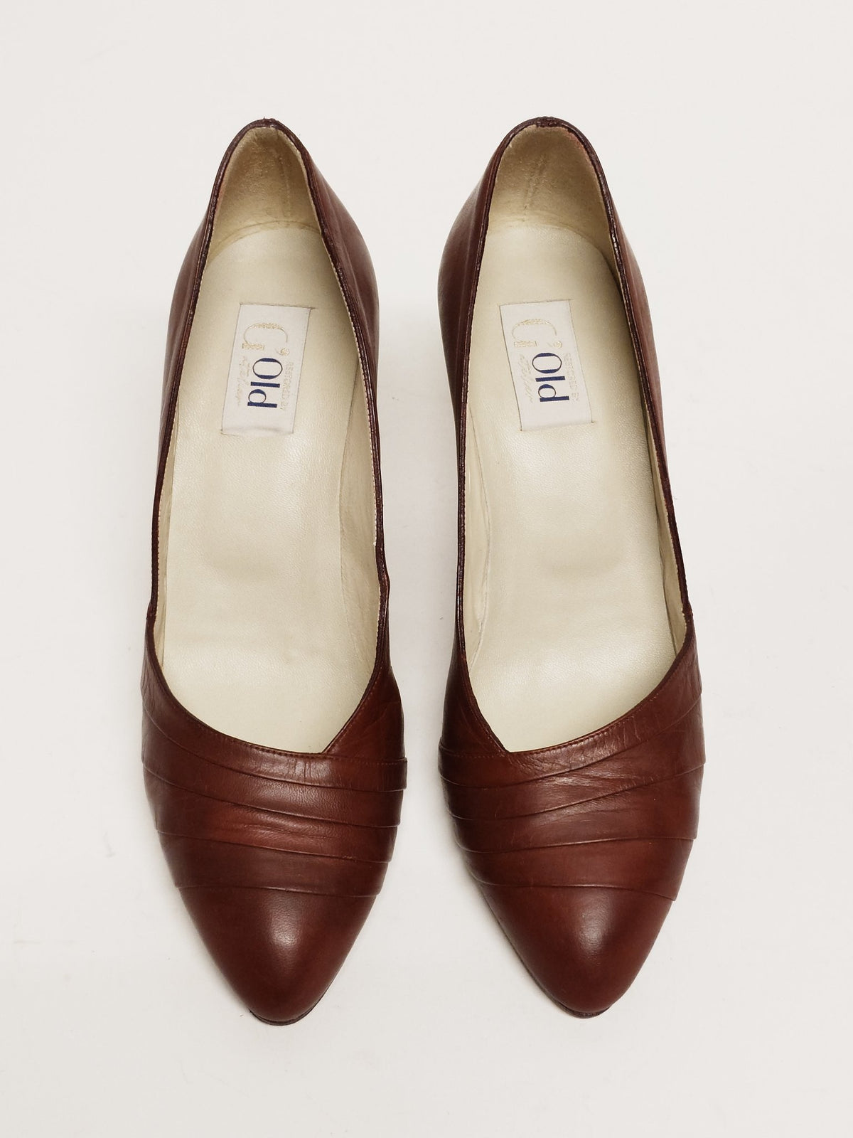 G'OLD ATELIER Vintage Burgundy Pump Size 35,5 - 3