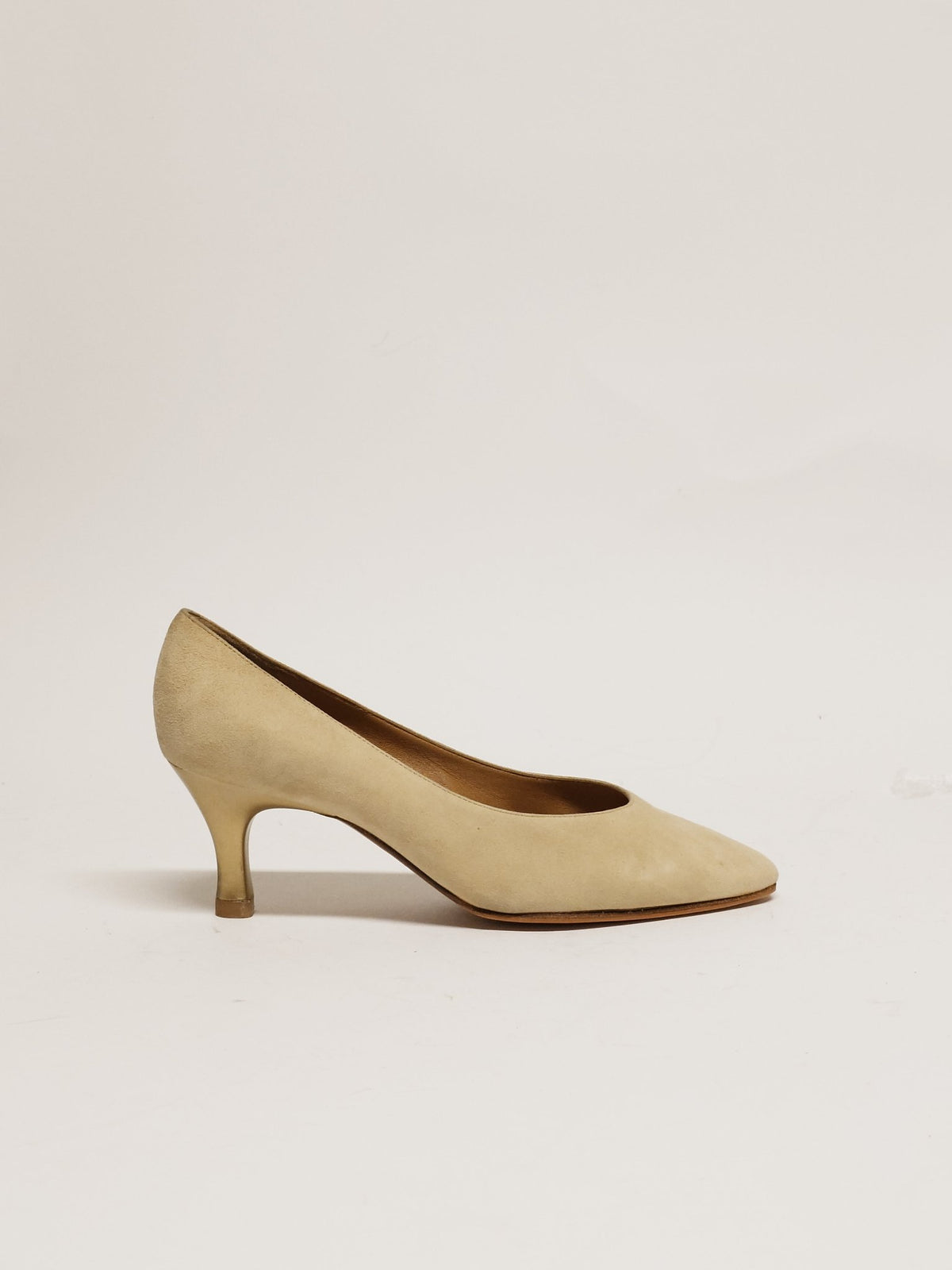 CASADEI Sand Suede Pump Size 38.5 - 1