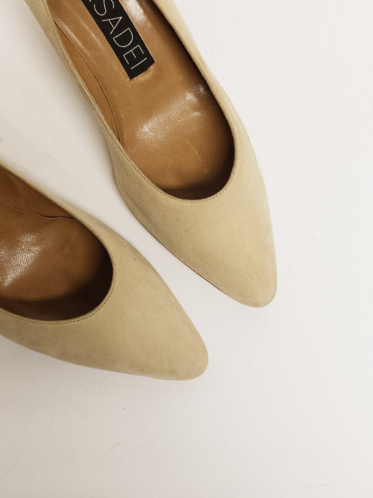 CASADEI Sand Suede Pump Size 38.5 - 6