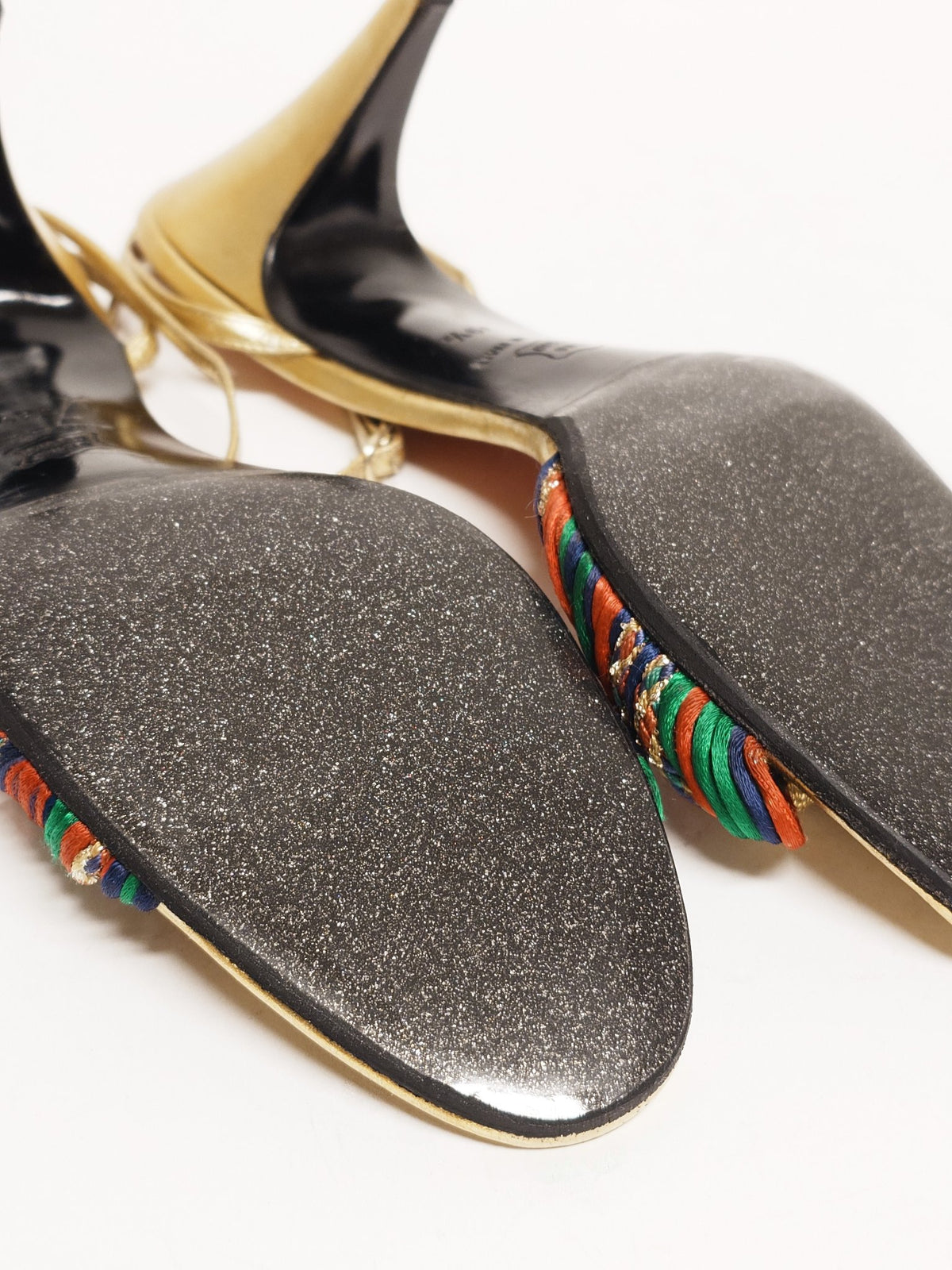 G'OLD ATELIER Vintage Rainbow Cord Sandal Size 39.5 - 7