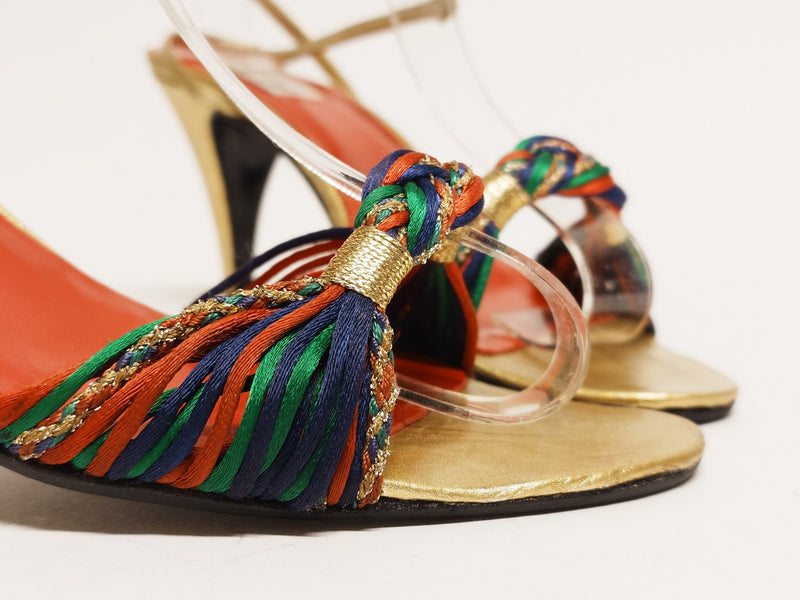 G'OLD ATELIER Vintage Rainbow Cord Sandal Size 39.5 - 2