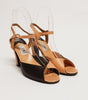 G'OLD ATELIER Vintage Bicolour Twist Sandal Size 37 - 2