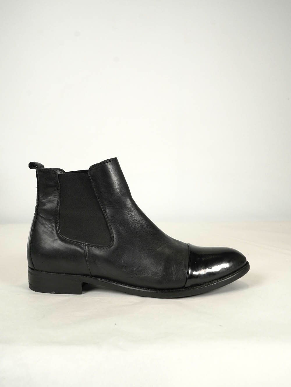 Black Leather Ankle Boots EU 41