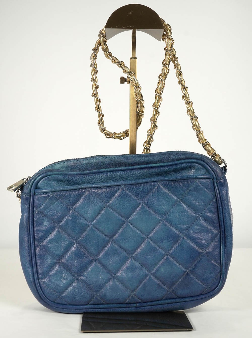 ARTISAN Blue Leather Crossbody Bag