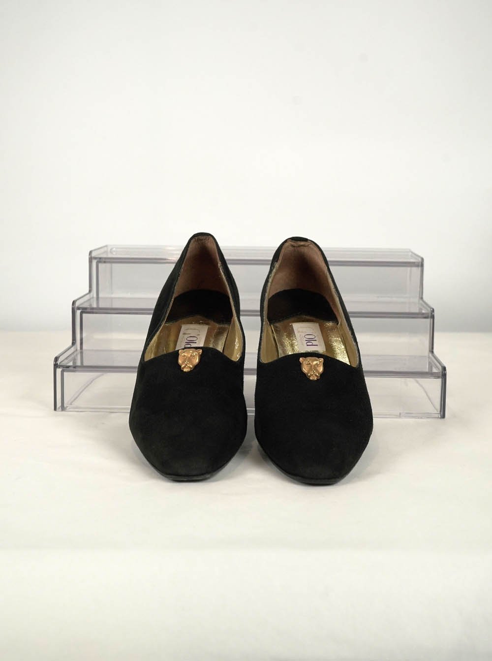 VINTAGE Black Suede Flats EU 39