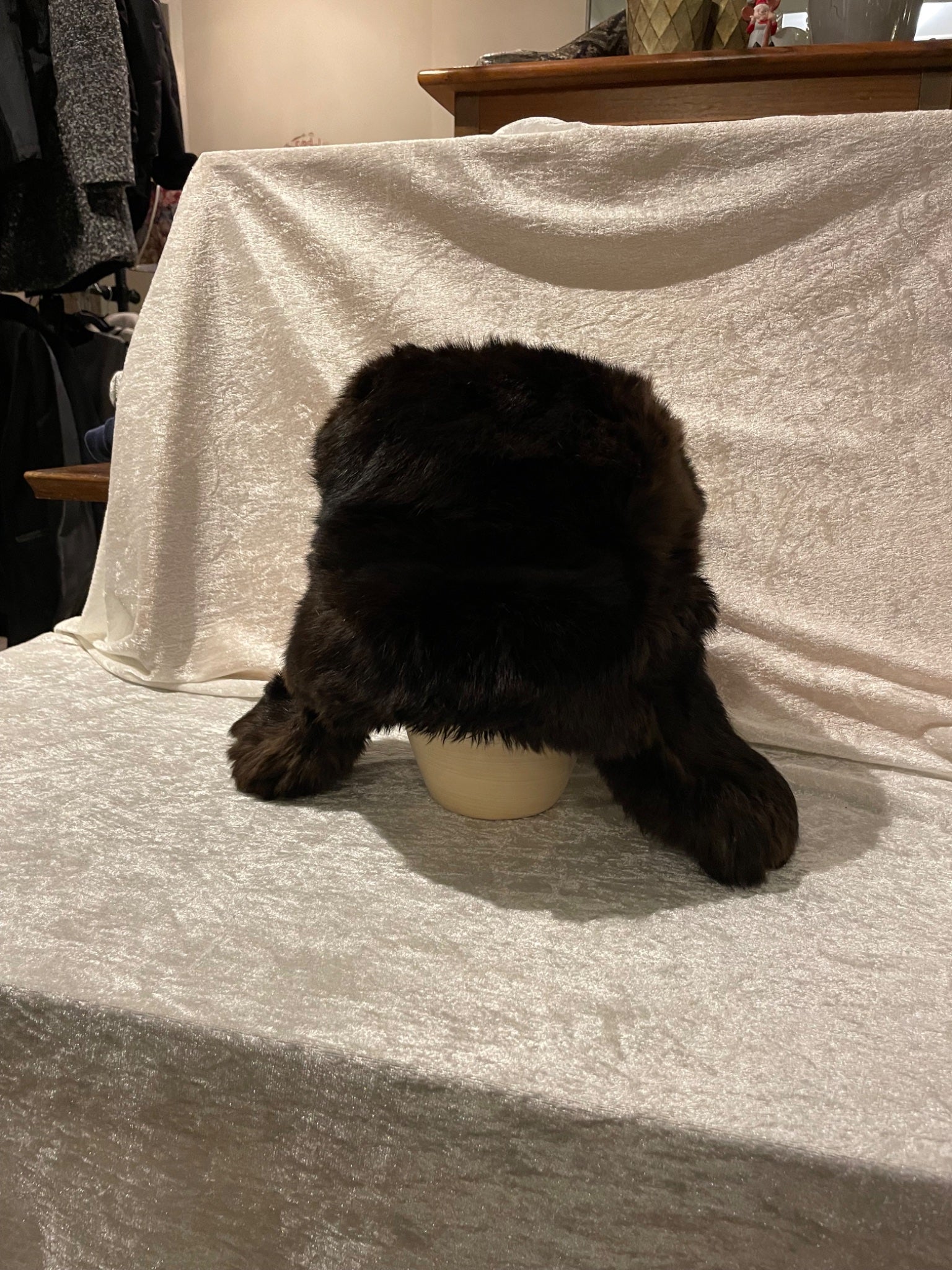 Pälsmössa med öronlappar