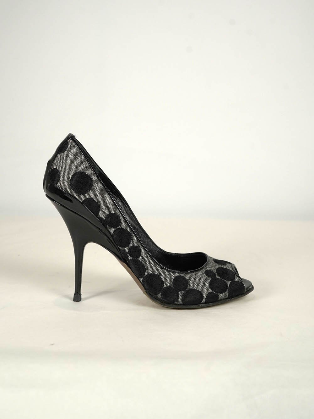 DONNA KARAN NY Black&Grey Open-toes EU 37