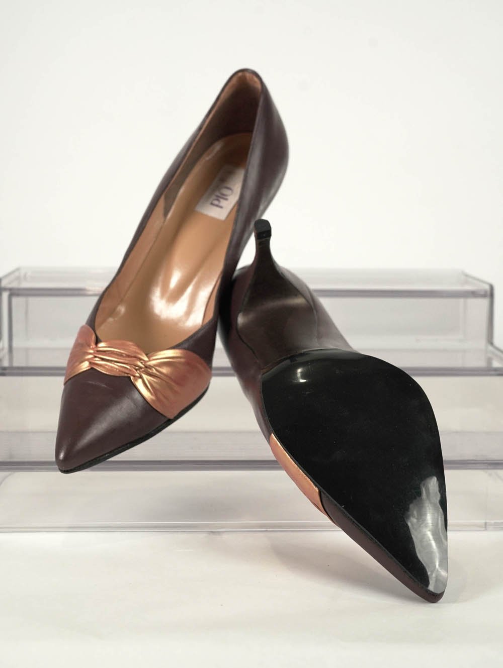 VINTAGE Aubergine Copper Pump EU 37