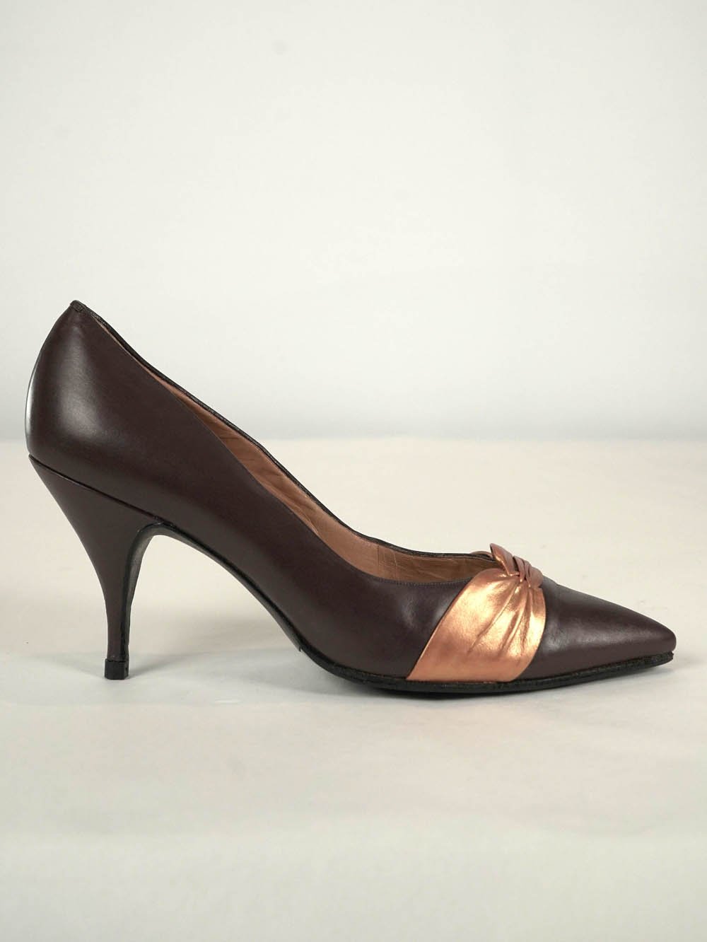 VINTAGE Aubergine Copper Pump EU 37