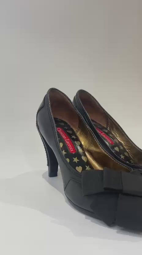 CHRISTIAN LACROIX Bow Black Pump EU 37